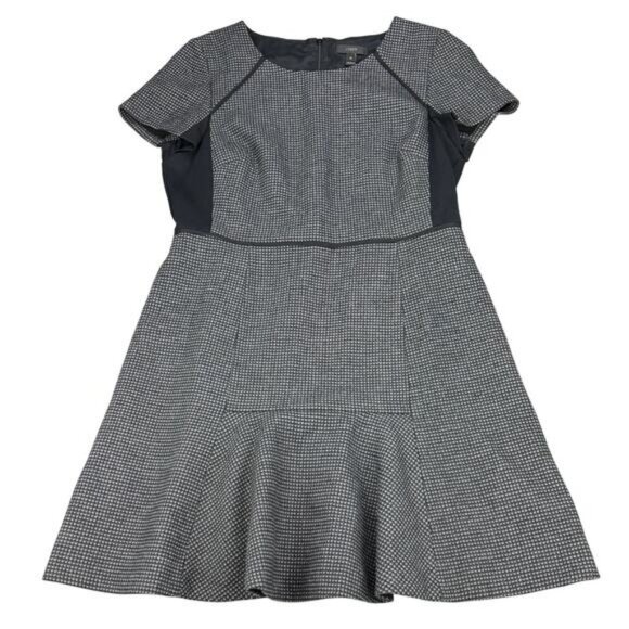 J.CREW Checkered Wool Blend Flutter Dress Women's Size 12 - Picture 5 of 8